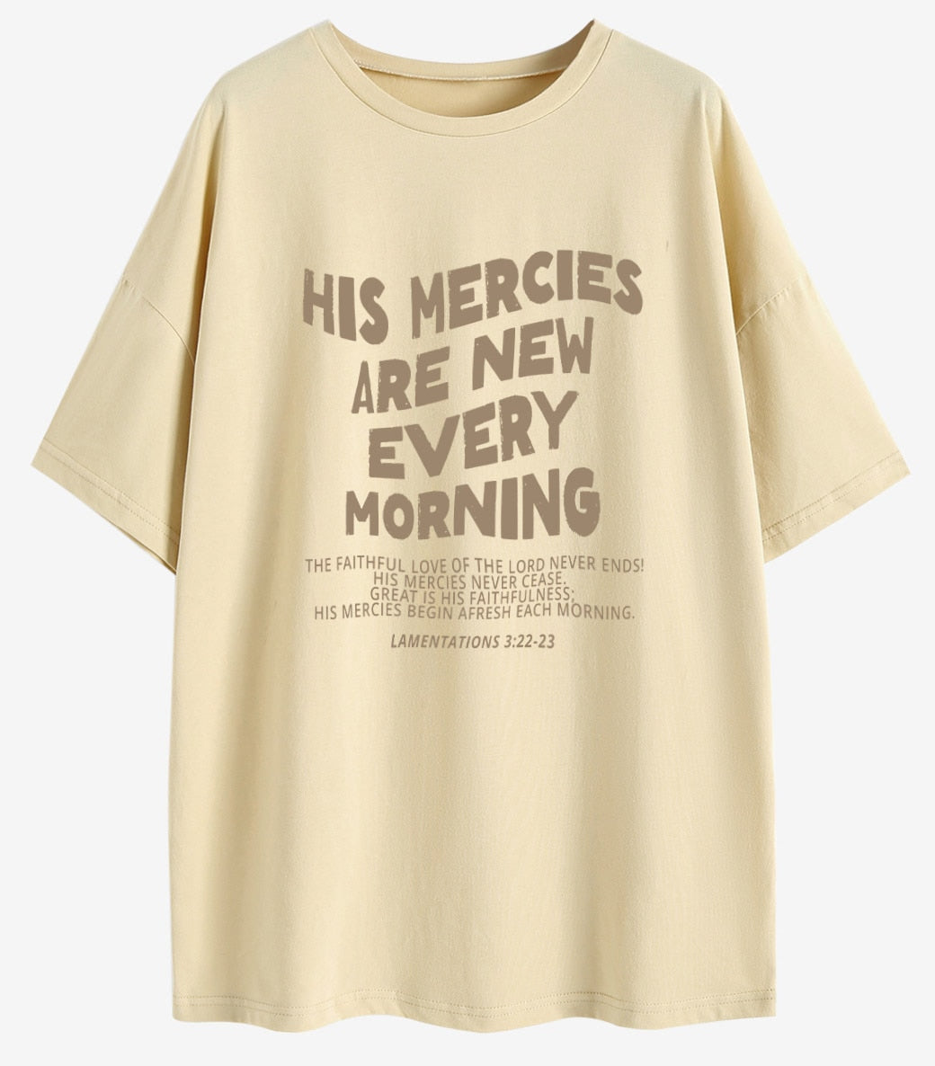 His Mercies Oversize Tee (Women)