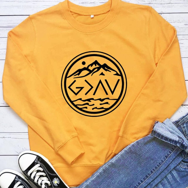 God is Greater Sweatshirt (Women)